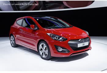 Full specifications and technical details 2013 Hyundai i30 II Coupe 1.6 (120 Hp)