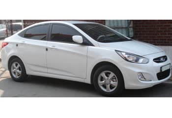 Full specifications and technical details 2011 Hyundai Solaris I Sedan 1.4 MPI (107 Hp)