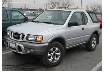 Full specifications and technical details 1998 Isuzu Rodeo Sport Cabrio (UTS-145) 2.2 i 16V 2WD (131 Hp)