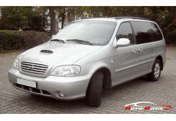 المواصفات والتفاصيل التقنية الكاملة 2002 Kia Carnival I (UP/GQ, facelift 2001) 2.5i V6 24V (150 Hp)