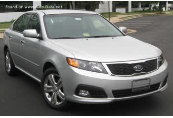 Full specifications and technical details 2009 Kia Optima II (facelift 2008) 2.0 CVVT (165 Hp) Automatic