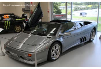 Full specifications and technical details 1996 Lamborghini Diablo Roadster VT 5.7 (492 Hp)