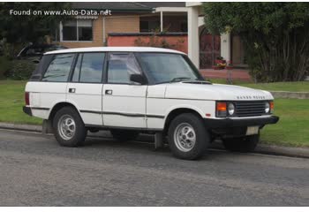 Vollständige Spezifikationen und technische Details 1988 Land Rover Range Rover I 3.9 (173 Hp)