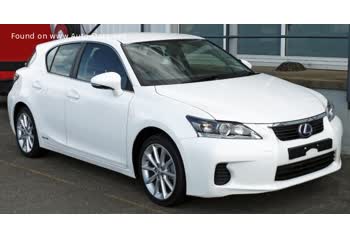 Full specifications and technical details 2011 Lexus CT I 200h (136 Hp) Hybrid e-CVT