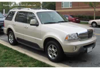 المواصفات والتفاصيل التقنية الكاملة 2003 Lincoln Aviator I 4.6 i V8 32V AWD (306 Hp)