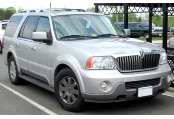 المواصفات والتفاصيل التقنية الكاملة 2002 Lincoln Navigator II 5.4i V8 32V (300 Hp) Automatic