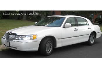 Full specifications and technical details 1998 Lincoln Town Car III  (FN145) 4.6 V8 (223 Hp)