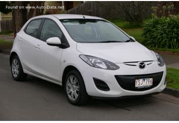 Full specifications and technical details 2010 Mazda 2 II (DE, facelift 2010) 1.6 CD (95 Hp)