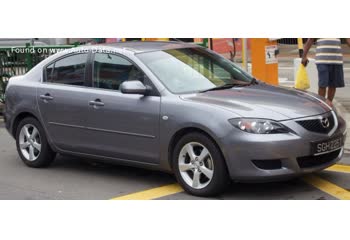 Full specifications and technical details 2003 Mazda 3 I Sedan (BK) 2.0i (150 Hp)