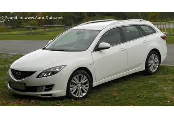 Full specifications and technical details 2007 Mazda 6 II Combi (GH) 2.2 CD (185 Hp)