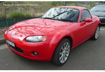 Full specifications and technical details 2005 Mazda MX-5 III (NC) Hardtop 2.0 i 16V (160 Hp)