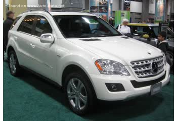 المواصفات والتفاصيل التقنية الكاملة 2009 Mercedes-Benz M-class (W164, facelift 2008) ML 450 HYBRID V6 (340 Hp) 4MATIC CVT