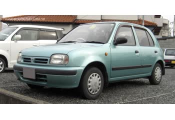 Full specifications and technical details 1992 Nissan March (K11) 1.3i 16V (75 Hp)