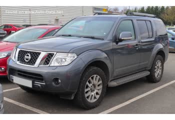 Full specifications and technical details 2010 Nissan Pathfinder III (facelift 2010) 2.5 dCi (190 Hp) Automatic