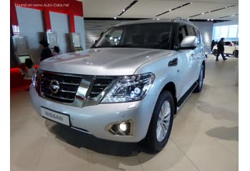 Full specifications and technical details 2014 Nissan Patrol VI (Y62, facelift 2014) 5.6 V8 (321 Hp) 4WD Automatic