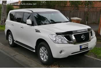 Full specifications and technical details 2010 Nissan Patrol VI (Y62) 5.6 V8 (400 Hp) 4x4 Automatic