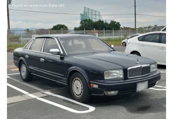 المواصفات والتفاصيل التقنية الكاملة 1990 Nissan President (HG50) 4.5 i V8 32V Type L (270 Hp)