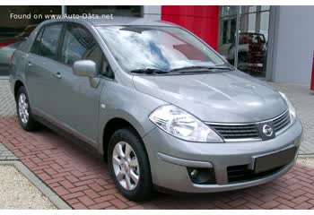 Full specifications and technical details 2004 Nissan Tiida Sedan 1.8i (126 Hp)