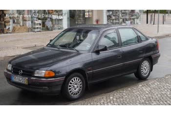 المواصفات والتفاصيل التقنية الكاملة 1993 Opel Astra F Classic 1.8i 16V (125 Hp)