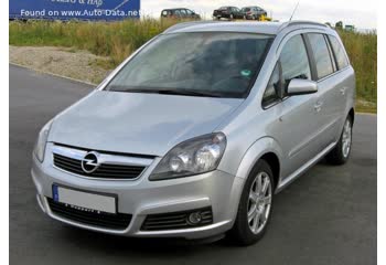 Full specifications and technical details 2005 Opel Zafira B 1.8i 16V (140 Hp)