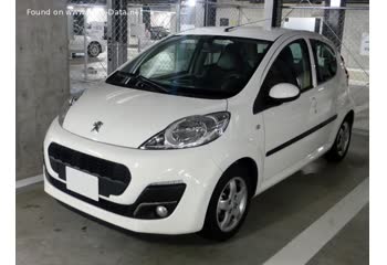 Full specifications and technical details 2012 Peugeot 107 (Phase III, 2012) 5-door 1.0 (68 Hp) 2-Tronic