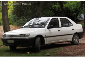 Full specifications and technical details 1994 Peugeot 306 Sedan (7B) 1.1 (60 Hp)