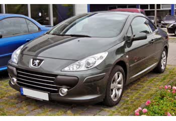 المواصفات والتفاصيل التقنية الكاملة 2005 Peugeot 307 CC (facelift 2005) 2.0i (140 Hp) Automatic