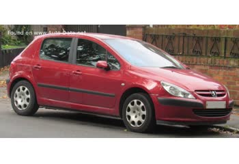 المواصفات والتفاصيل التقنية الكاملة 2001 Peugeot 307 1.6 (109 Hp) Automatic