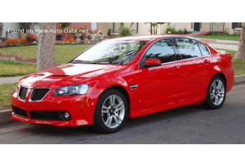 Full specifications and technical details 2008 Pontiac G8 3.6 V6 (256 Hp) Automatic