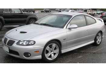 المواصفات والتفاصيل التقنية الكاملة 2005 Pontiac GTO 6.0 i V8 16V (405 Hp)