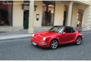 Full specifications and technical details 1989 Porsche 911 Targa (964) Carrera 4 3.6 (250 Hp)