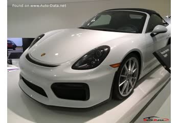 Full specifications and technical details 2015 Porsche Boxster (981) Spyder 3.8 (375 Hp)