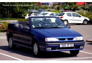 المواصفات والتفاصيل التقنية الكاملة 1992 Renault 19 Cabriolet (D53) (facelift 1992) 1.8 i RSi (107 Hp)