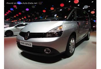 المواصفات والتفاصيل التقنية الكاملة 2012 Renault Grand Espace IV (Phase IV, 2012) 2.0 dCi (150 Hp)