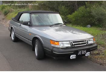 Full specifications and technical details 1990 Saab 900 I Cabriolet 2.0 i 16V Turbo (141 Hp)