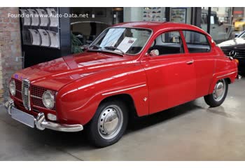 Full specifications and technical details 1966 Saab 96 1.5 V4 (65 Hp)