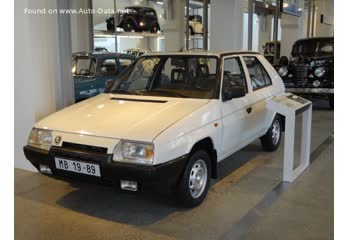 Full specifications and technical details 1990 Skoda Favorit (781) 1.3 136 (781) (61 Hp)