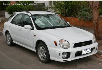 المواصفات والتفاصيل التقنية الكاملة 2000 Subaru Impreza II Station Wagon 2.0i 16V (125 Hp) 4WD Automatic