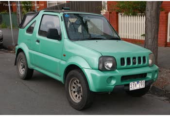 المواصفات والتفاصيل التقنية الكاملة 1998 Suzuki Jimny Cabrio III 1.3 i 16V (80 Hp) 4WD Automatic