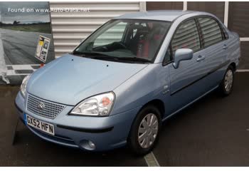 المواصفات والتفاصيل التقنية الكاملة 2001 Suzuki Liana Sedan I 1.6 i 16V GL (103 Hp)