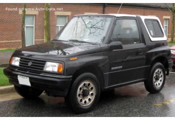 المواصفات والتفاصيل التقنية الكاملة 1988 Suzuki Sidekick 1.3 (64 Hp)