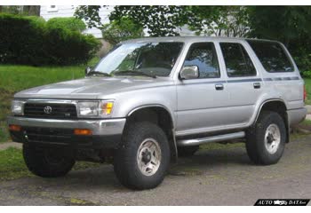 المواصفات والتفاصيل التقنية الكاملة 1992 Toyota 4runner II 2.4 TD (90 Hp) 4x4