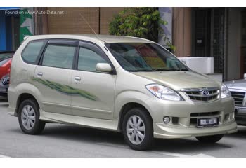 المواصفات والتفاصيل التقنية الكاملة 2006 Toyota Avanza I (facelift 2006) 1.5 (109 Hp)