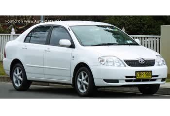 Full specifications and technical details 2001 Toyota Corolla IX (E120, E130) 1.6i 16V (110 Hp)