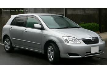 المواصفات والتفاصيل التقنية الكاملة 2001 Toyota Corolla Runx 1.5i (110 Hp)