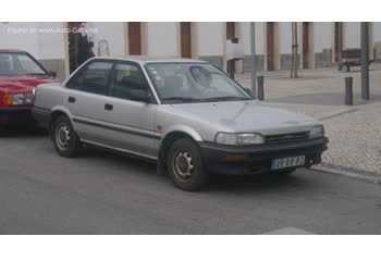 المواصفات والتفاصيل التقنية الكاملة 1987 Toyota Corolla VI (E90) 1.6 (AE92) (90 Hp)