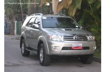 Full specifications and technical details 2008 Toyota Fortuner I (facelift 2008) 2.7 (158 Hp) 4WD Automatic