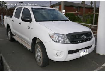 Full specifications and technical details 2009 Toyota Hilux Double Cab VII (facelift 2008) 2.5 D-4D (144 Hp) 4x4