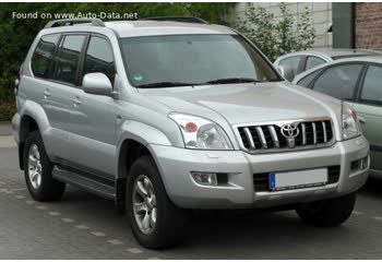 المواصفات والتفاصيل التقنية الكاملة 2004 Toyota Land Cruiser Prado (J120) 2.7 i 16V (163 Hp) 4WD ECT-E