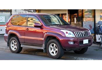 المواصفات والتفاصيل التقنية الكاملة 2004 Toyota Land Cruiser Prado (J125) 3.0 D-4D (166 Hp) ECT